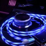 Wholesale 2.4A RGB LED Light Durable USB Cable for IPhone IOS Lighting 3FT (Pink)